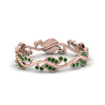 Load image into Gallery viewer, curve-bezel-set-vintage-emerald-band-in-rose-gold-FDEWB8346BGEMGR-NL-RG-GS
