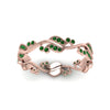 Load image into Gallery viewer, curve-bezel-set-vintage-emerald-band-in-rose-gold-FDEWB8346BGEMGR-NL-RG-GS