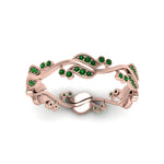 Load image into Gallery viewer, curve-bezel-set-vintage-emerald-band-in-rose-gold-FDEWB8346BGEMGR-NL-RG-GS
