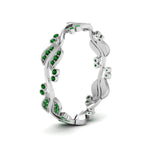 Load image into Gallery viewer, curve-bezel-set-vintage-emerald-band-in-white-gold-FDEWB8346BGEMGR-NL-WG-GS
