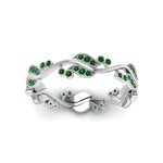 Load image into Gallery viewer, curve-bezel-set-vintage-emerald-band-in-white-gold-FDEWB8346BGEMGR-NL-WG-GS
