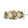 Load image into Gallery viewer, curve-bezel-set-vintage-emerald-band-in-yellow-gold-FDEWB8346BGEMGR-NL-YG-GS