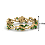 Load image into Gallery viewer, curve-bezel-set-vintage-emerald-band-in-yellow-gold-FDEWB8346BGEMGR-NL-YG-GS
