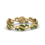 Load image into Gallery viewer, curve-bezel-set-vintage-emerald-band-in-yellow-gold-FDEWB8346BGEMGR-NL-YG-GS
