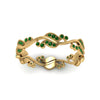 Load image into Gallery viewer, curve-bezel-set-vintage-emerald-band-in-yellow-gold-FDEWB8346BGEMGR-NL-YG-GS
