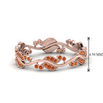 Load image into Gallery viewer, curve-bezel-set-vintage-orange-sapphire-band-in-rose-gold-FDEWB8346BGSAOR-NL-RG-GS
