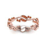 Load image into Gallery viewer, curve-bezel-set-vintage-orange-sapphire-band-in-rose-gold-FDEWB8346BGSAOR-NL-RG-GS
