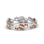 Load image into Gallery viewer, curve-bezel-set-vintage-orange-sapphire-band-in-white-gold-FDEWB8346BGSAOR-NL-WG-GS
