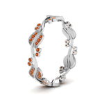 Load image into Gallery viewer, curve-bezel-set-vintage-orange-sapphire-band-in-white-gold-FDEWB8346BGSAOR-NL-WG-GS
