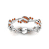 Load image into Gallery viewer, curve-bezel-set-vintage-orange-sapphire-band-in-white-gold-FDEWB8346BGSAOR-NL-WG-GS