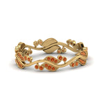 Load image into Gallery viewer, curve-bezel-set-vintage-orange-sapphire-band-in-yellow-gold-FDEWB8346BGSAOR-NL-YG-GS
