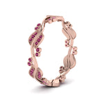 Load image into Gallery viewer, curve-bezel-set-vintage-pink-sapphire-band-in-rose-gold-FDEWB8346BGSADRPI-NL-RG-GS
