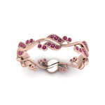 Load image into Gallery viewer, curve-bezel-set-vintage-pink-sapphire-band-in-rose-gold-FDEWB8346BGSADRPI-NL-RG-GS
