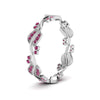 Load image into Gallery viewer, curve-bezel-set-vintage-pink-sapphire-band-in-white-gold-FDEWB8346BGSADRPI-NL-WG-GS