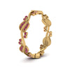 Load image into Gallery viewer, curve-bezel-set-vintage-pink-sapphire-band-in-yellow-gold-FDEWB8346BGSADRPI-NL-YG-GS