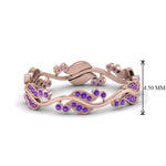 Load image into Gallery viewer, curve-bezel-set-vintage-purple-topaz-band-in-rose-gold-FDEWB8346BGVITO-NL-RG-GS
