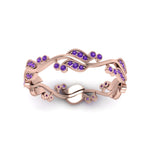Load image into Gallery viewer, curve-bezel-set-vintage-purple-topaz-band-in-rose-gold-FDEWB8346BGVITO-NL-RG-GS

