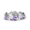 Load image into Gallery viewer, curve-bezel-set-vintage-purple-topaz-band-in-white-gold-FDEWB8346BGVITO-NL-WG-GS