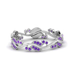 Load image into Gallery viewer, curve-bezel-set-vintage-purple-topaz-band-in-white-gold-FDEWB8346BGVITO-NL-WG-GS
