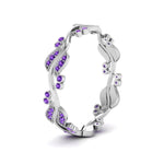 Load image into Gallery viewer, curve-bezel-set-vintage-purple-topaz-band-in-white-gold-FDEWB8346BGVITO-NL-WG-GS
