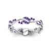 Load image into Gallery viewer, curve-bezel-set-vintage-purple-topaz-band-in-white-gold-FDEWB8346BGVITO-NL-WG-GS