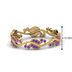 Load image into Gallery viewer, curve-bezel-set-vintage-purple-topaz-band-in-yellow-gold-FDEWB8346BGVITO-NL-YG-GS
