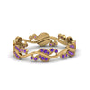 Load image into Gallery viewer, curve-bezel-set-vintage-purple-topaz-band-in-yellow-gold-FDEWB8346BGVITO-NL-YG-GS