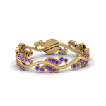 Load image into Gallery viewer, curve-bezel-set-vintage-purple-topaz-band-in-yellow-gold-FDEWB8346BGVITO-NL-YG-GS
