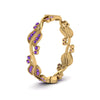 Load image into Gallery viewer, curve-bezel-set-vintage-purple-topaz-band-in-yellow-gold-FDEWB8346BGVITO-NL-YG-GS
