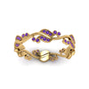 Load image into Gallery viewer, curve-bezel-set-vintage-purple-topaz-band-in-yellow-gold-FDEWB8346BGVITO-NL-YG-GS