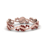 Load image into Gallery viewer, curve-bezel-set-vintage-ruby-band-in-rose-gold-FDEWB8346BGRUDR-NL-RG-GS
