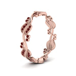 Load image into Gallery viewer, curve-bezel-set-vintage-ruby-band-in-rose-gold-FDEWB8346BGRUDR-NL-RG-GS
