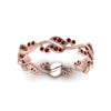 Load image into Gallery viewer, curve-bezel-set-vintage-ruby-band-in-rose-gold-FDEWB8346BGRUDR-NL-RG-GS