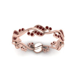 Load image into Gallery viewer, curve-bezel-set-vintage-ruby-band-in-rose-gold-FDEWB8346BGRUDR-NL-RG-GS
