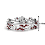 Load image into Gallery viewer, curve-bezel-set-vintage-ruby-band-in-white-gold-FDEWB8346BGRUDR-NL-WG-GS
