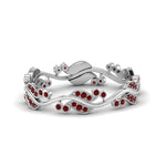 Load image into Gallery viewer, curve-bezel-set-vintage-ruby-band-in-white-gold-FDEWB8346BGRUDR-NL-WG-GS
