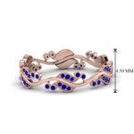 Load image into Gallery viewer, curve-bezel-set-vintage-sapphire-band-in-rose-gold-FDEWB8346BGSABL-NL-RG-GS
