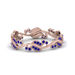 Load image into Gallery viewer, curve-bezel-set-vintage-sapphire-band-in-rose-gold-FDEWB8346BGSABL-NL-RG-GS
