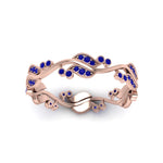 Load image into Gallery viewer, curve-bezel-set-vintage-sapphire-band-in-rose-gold-FDEWB8346BGSABL-NL-RG-GS
