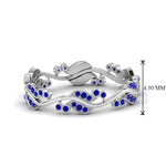 Load image into Gallery viewer, curve-bezel-set-vintage-sapphire-band-in-white-gold-FDEWB8346BGSABL-NL-WG-GS
