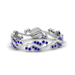 Load image into Gallery viewer, curve-bezel-set-vintage-sapphire-band-in-white-gold-FDEWB8346BGSABL-NL-WG-GS
