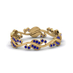 Load image into Gallery viewer, curve-bezel-set-vintage-sapphire-band-in-yellow-gold-FDEWB8346BGSABL-NL-YG-GS
