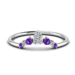 Load image into Gallery viewer, curved-band-for-solitaire-diamond-ring-with-blue-topaz-in-white-gold-FD123941BGVITO-NL-WG.jpg
