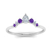 Load image into Gallery viewer, curved-band-for-solitaire-diamond-ring-with-blue-topaz-in-white-gold-FD123941BGVITO-NL-WG.jpg