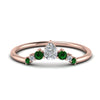 Load image into Gallery viewer, curved-band-for-solitaire-diamond-ring-with-emerald-in-rose-gold-FD123941BGEMGR-NL-RG.jpg