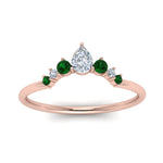 Load image into Gallery viewer, curved-band-for-solitaire-diamond-ring-with-emerald-in-rose-gold-FD123941BGEMGR-NL-RG.jpg
