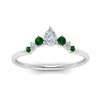Load image into Gallery viewer, curved-band-for-solitaire-diamond-ring-with-emerald-in-white-gold-FD123941BGEMGR-NL-WG.jpg