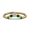 Load image into Gallery viewer, curved-band-for-solitaire-diamond-ring-with-emerald-in-yellow-gold-FD123941BGEMGR-NL-YG.jpg