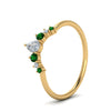 Load image into Gallery viewer, curved-band-for-solitaire-diamond-ring-with-emerald-in-yellow-gold-FD123941BGEMGR-NL-YG.jpg