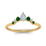 Load image into Gallery viewer, curved-band-for-solitaire-diamond-ring-with-emerald-in-yellow-gold-FD123941BGEMGR-NL-YG.jpg
